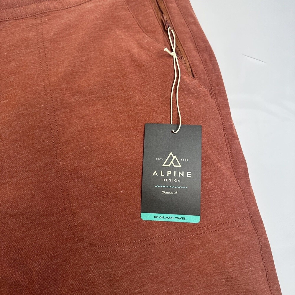 NWT Alpine Design Men's Size 42 Hybrid Hiking Swim Shorts 8” Inseam Zip Pocket - Picture 2 of 11